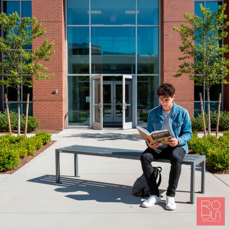 Banqueta Silaos només acer per a Escoles i Universitats